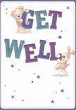 Radiating playful optimism and heartfelt warmth, this get well card is a joyful expression of care that feels right at home in Poplar's lively neighbourhoods. Central are two animated characters-a soft-furred teddy bear and an energetic puppy-each engaging with the large, colourful letters of 'Get Well' as if they're part of a friendly, supportive team. The text, painted in rich indigo and teal, stands out against a subtle cream background, adding a gentle vibrancy reminiscent of Poplar's community festivities. Scattered stars in hues of blue and purple twinkle cheerfully across the card, building a whimsical atmosphere of hope and renewal. The lovingly detailed fur textures evoke a sense of inviting comfort, almost tangible in their softness. Like a beautiful arrangement from Poplar Florist, this card offers not just a message, but a true emotional salve-perfect for sending sincere comfort and caring to someone on the mend in Poplar.